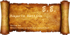 Bayerle Bettina névjegykártya